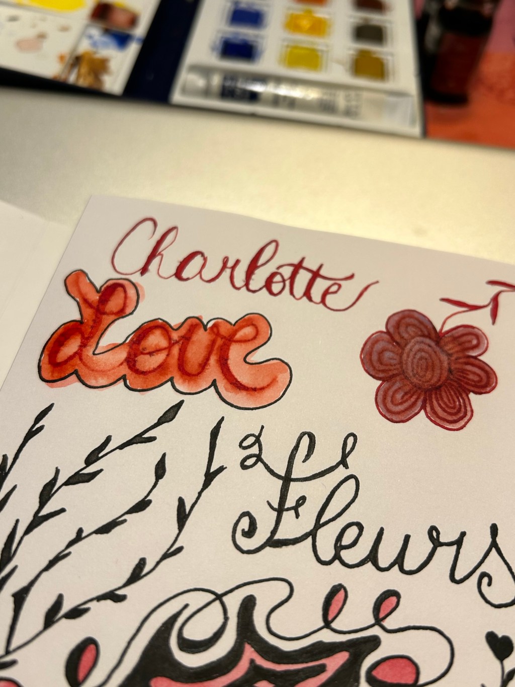 Encre de Chine et&nbsp;aquarelle